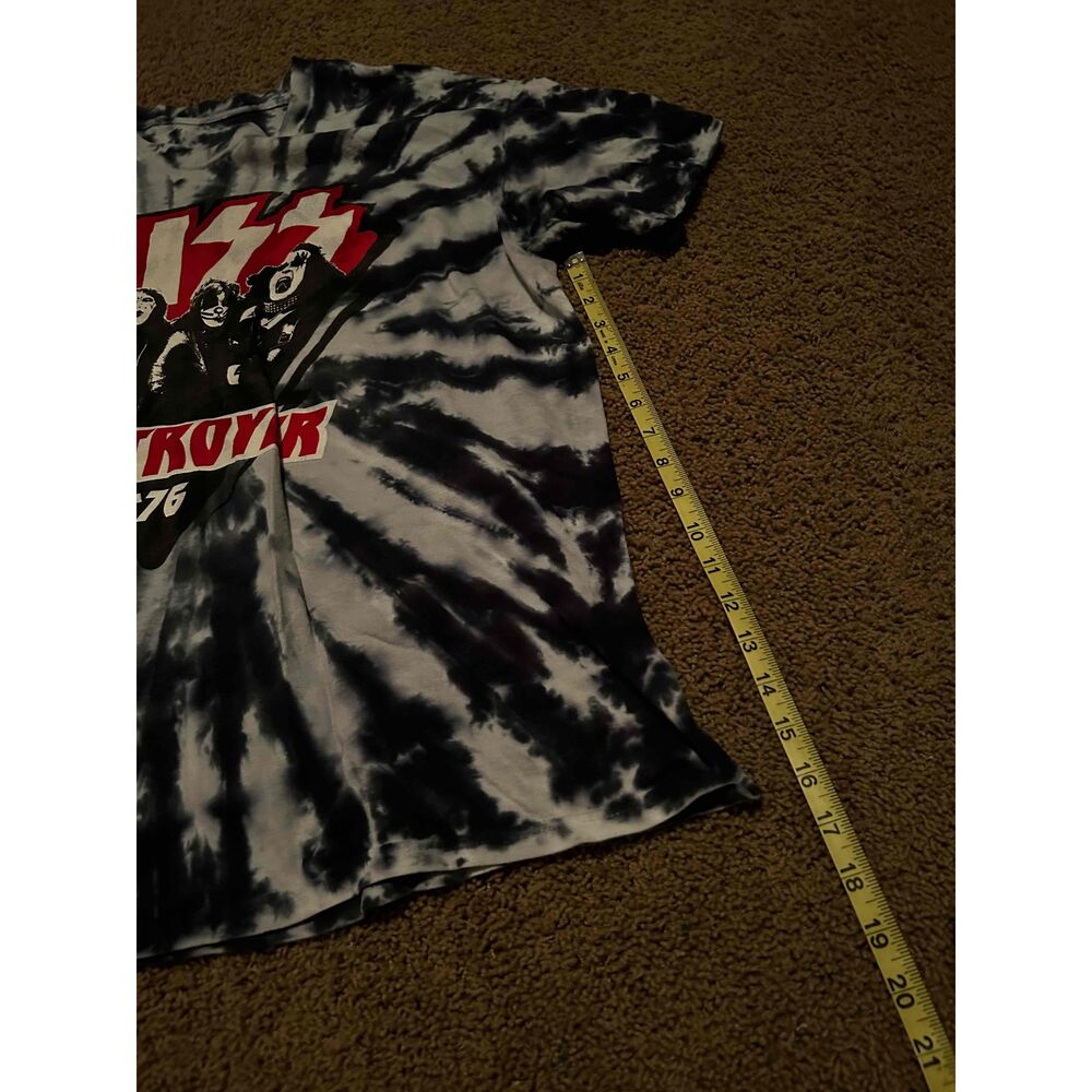 Liquid Blue KISS Destroyer 76 Tour Tie Dye Graphic Band T-Shirt Size XL - Picture 5 of 5